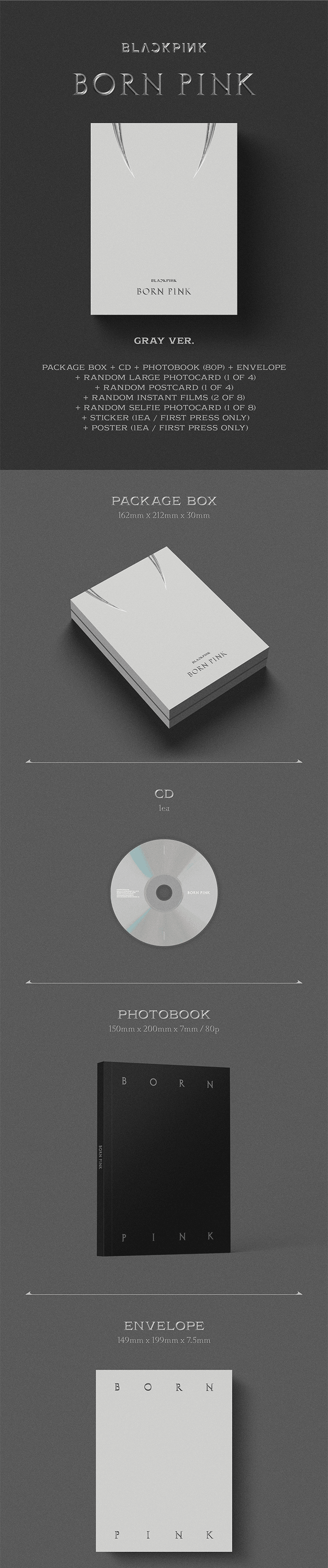 Official BLACKPINK 2nd Album ‘BORN PINK’ (Gray Ver)